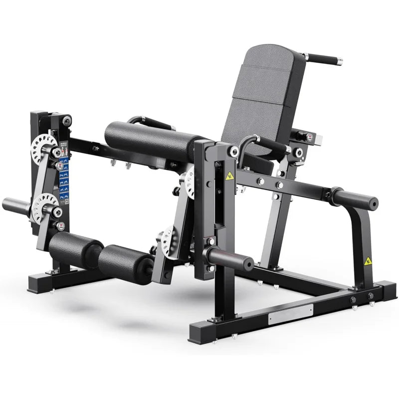 Leg Extension and Curl Machine, Adjustable Home Gym Equipment Compatible with 1''  2'' Weight Plate