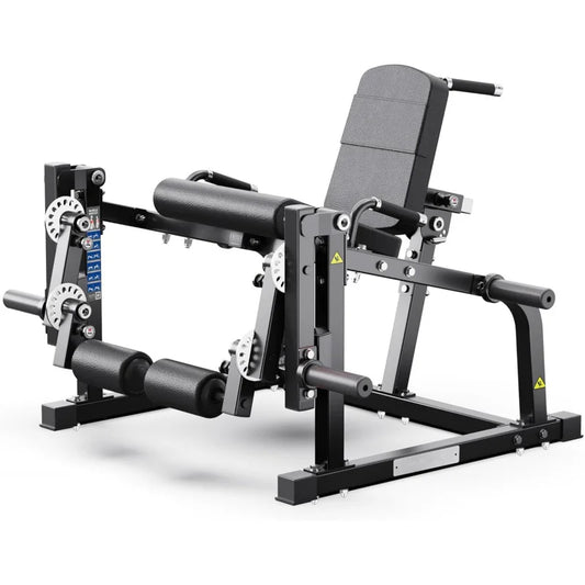 Leg Extension and Curl Machine, Adjustable Home Gym Equipment Compatible with 1''  2'' Weight Plate