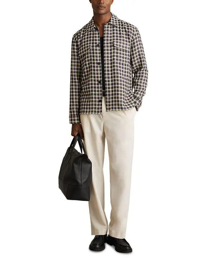 REISS | Regular Fit Textured Check Shirt