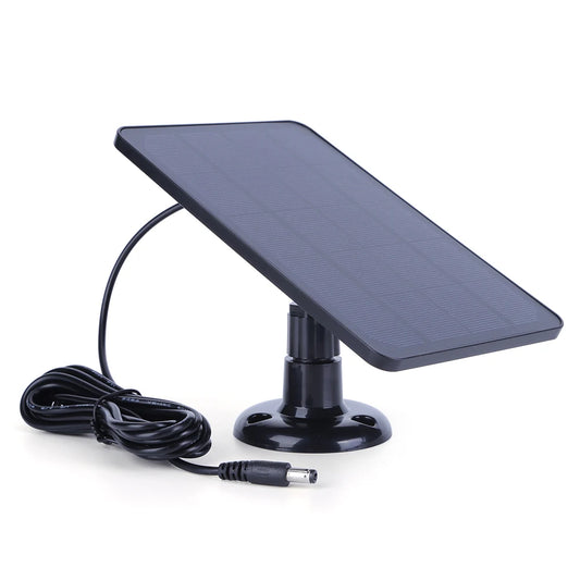10W 5V Solar Panel for Outdoor Security Camera Waterproof Solar Board Charger With DC5521/USB-C Port for Courtyard Lights
