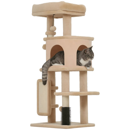 Pawhut Large Cat Scratching Tree Height Beige
