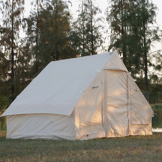 4-6 Person House Air Family Tunnel Tent with Hand Pump Instant Glamping Camping Tents House Storage Bag for Adults Travel Hiking