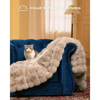 Ultra Sot Cozy aux ur Throw Blanket, uzzy Plush Thick Bubble Blanket, Oversize Luxury luy Blanket or Couch, Soa, Bedroom, and Li
