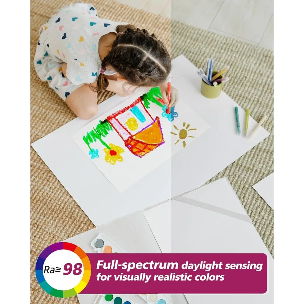 EMITEVER LED Floor Lamp, 100W Spectrum Eye Care, 77-inch Dimmable Motion and Daylight Sensing Reading Lamp