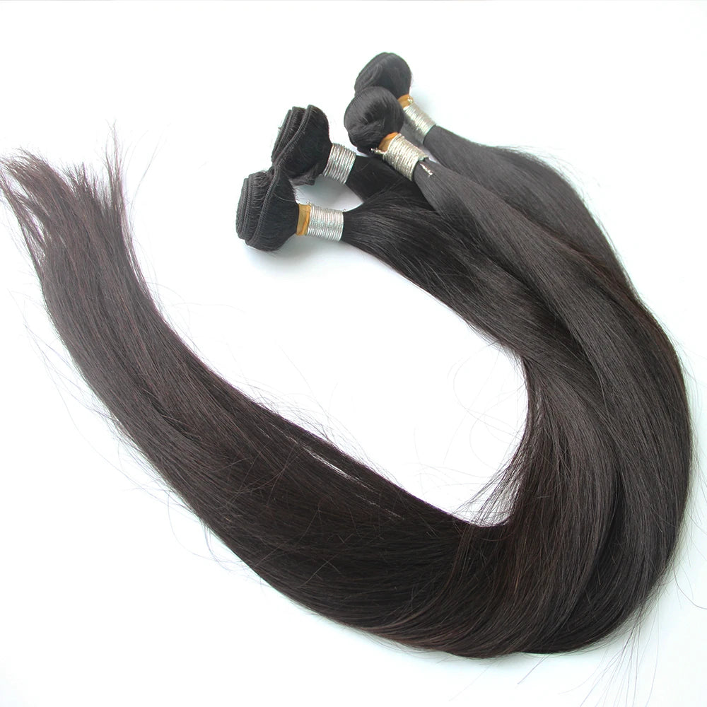 Indian Human Hair Bundles Straight Raw 3 4 Bundles 28 30 Inch Virgin Remy Hair Extensions For Women Sew In Quick Weave Bundles