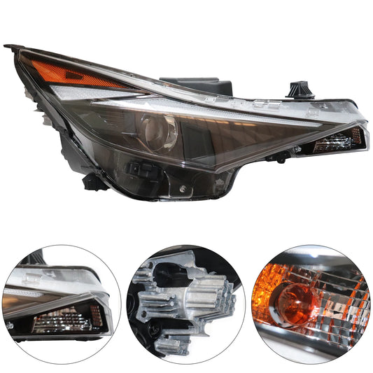 Front Right Halogen Headlight Compatible with 2021-2022 Hyundai Elantra Headlamp Replacement Component Car Accessories