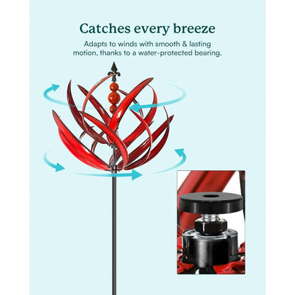 Yard Garden Wind Spinners - 91" Height Extra Large Wind Spinners Outdoor Metal Kinetic Wind Sculptures for Lawn Patio Garden De