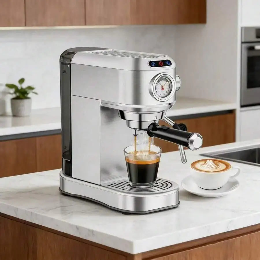 Espresso Machine,Coffee Maker With Auto-Shut Off, 20 Bar Pump Pressure,34 Oz Removable Tank & Removable Drip Tray, Cappuccino Co