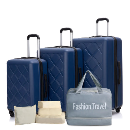 Luggage Sets 3 Piece, Suitcases with Double Spinner Wheel,Suitcase Set ABS Hard Case Luggage with Travel Duffle Bag