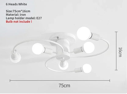 Nordic Minimalist LED Ceiling Lamp Living Room Restaurant Bedroom Children's Room Chandelier Modern Creative Home Decor Lighting