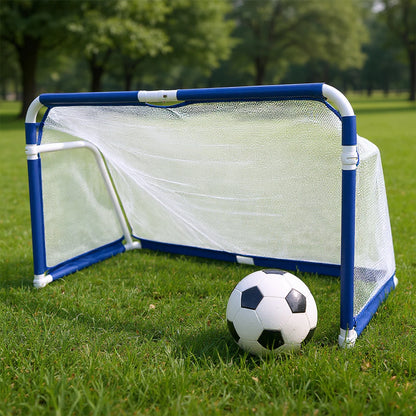 Folding Mini Football Soccer Ball Plastic Removable Goal Post Net Foldable Football Goal Indoor Outdoor Training Games for Kids
