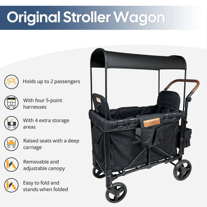 2-seat foldable baby stroller, detachable roof camper van, suitable for babies over 6 months old, Christmas gifts