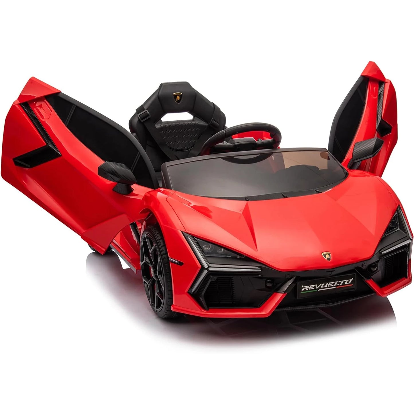 12V Ride On Car for Kids Electric Vehicle Battery Powered Sports Car Toy with Bluetooth, USB, Music, Remote Control, Headlight