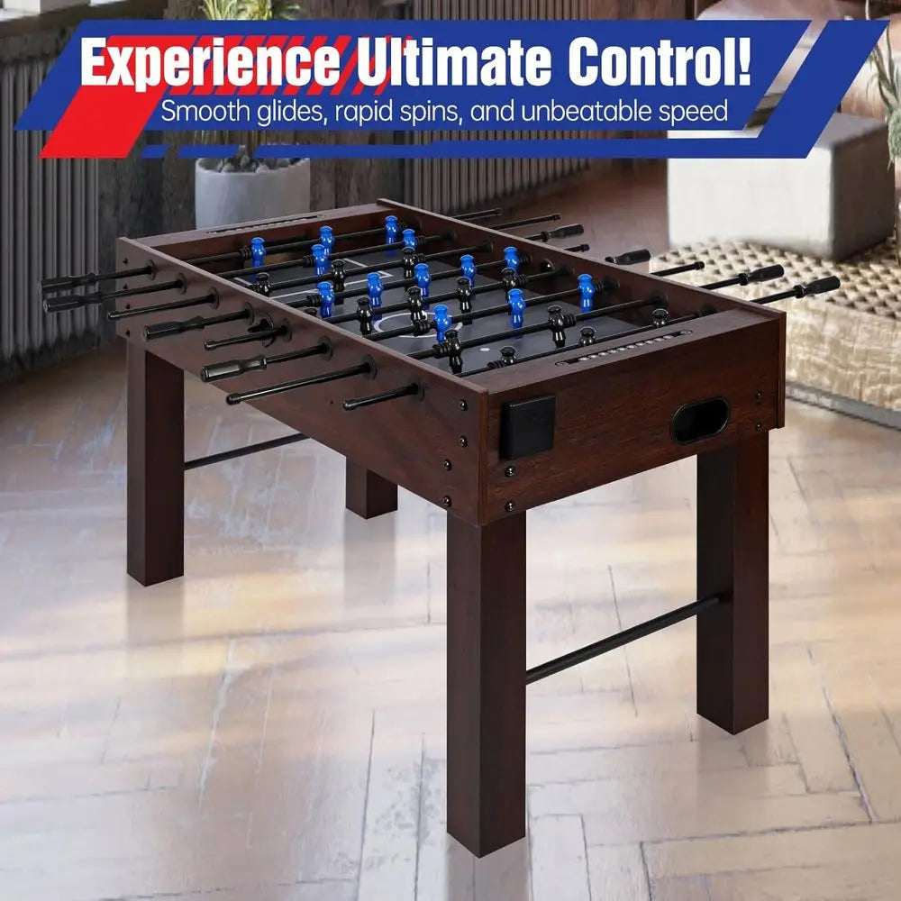 Large Size Foosball Table fo rAdults,Competition Full Size Soccer Game Table with 2Balls,Football Table Game Room