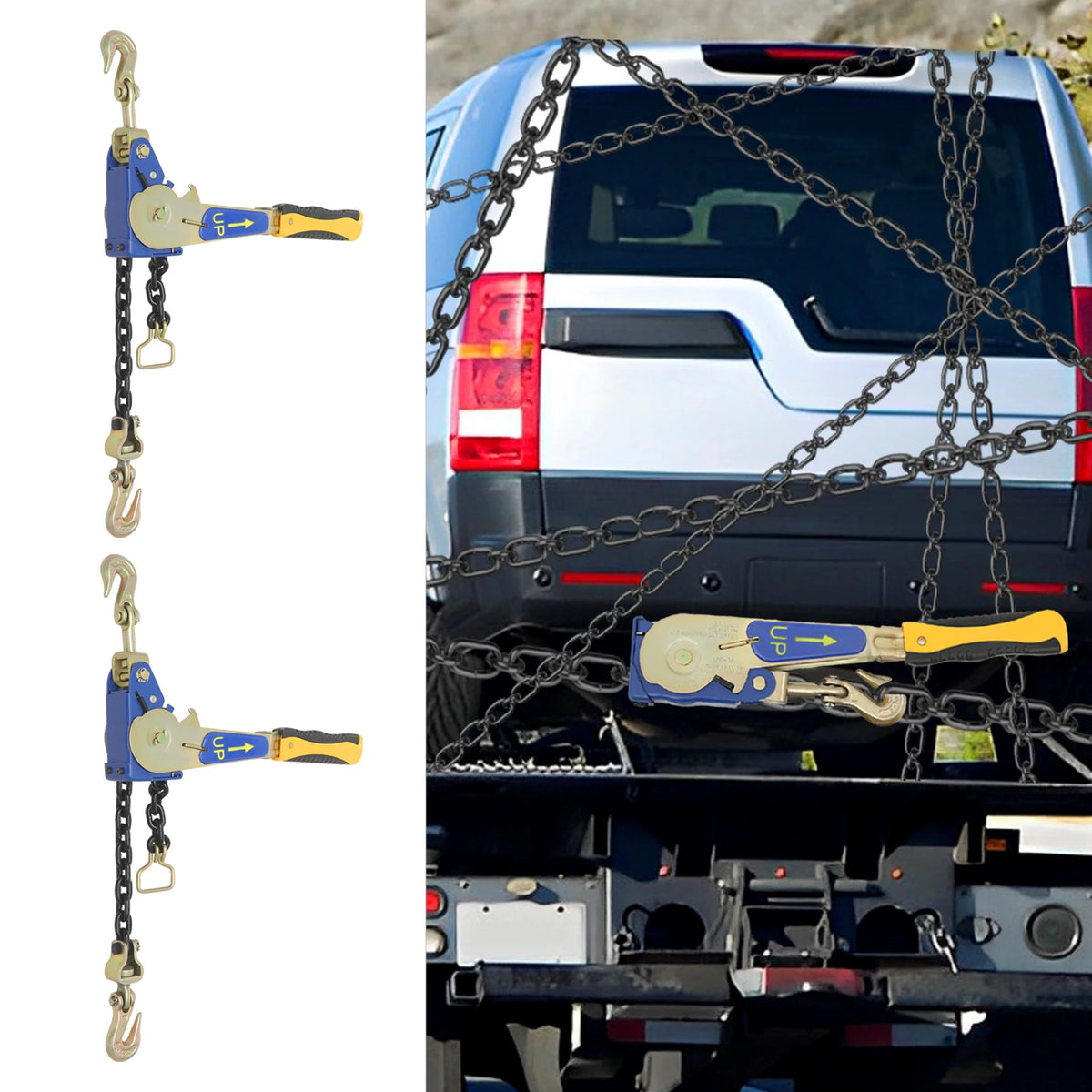 Ratcheting Chain Load Binder, Ratcheting Chain Binder, Heavy Duty Tie Down Ratchet Load Binder