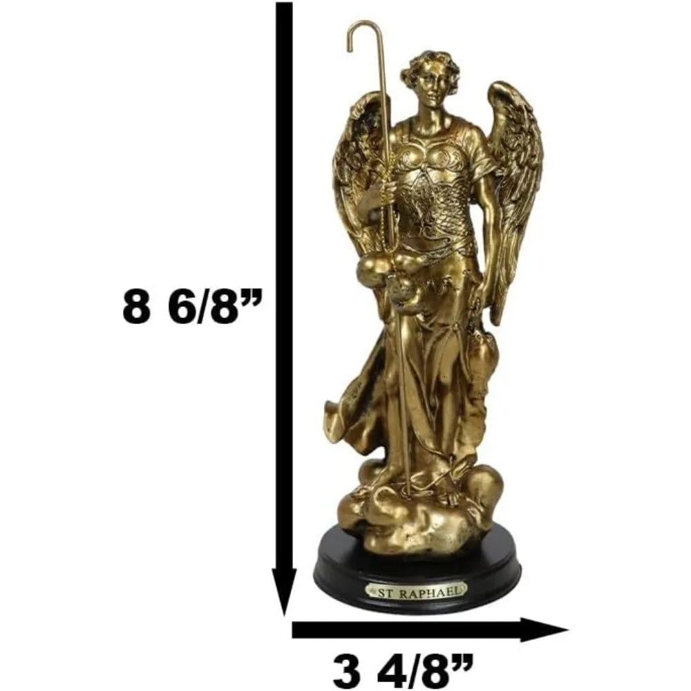 Ebros Byzantine Eastern Orthodox Catholic Church Archangel of The Angelic Council Statue 8 Tall Figurine with Brass Name Plate W