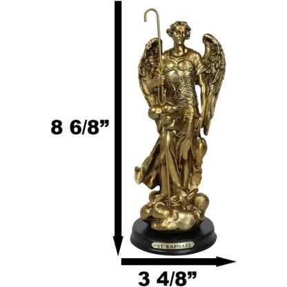 Ebros Byzantine Eastern Orthodox Catholic Church Archangel of The Angelic Council Statue 8 Tall Figurine with Brass Name Plate W