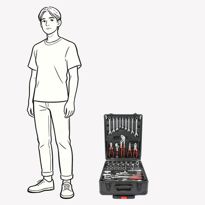 899 Piece Tool Set,Home Tool Kit with Rolling Toolbox,Complete Toolbox Set Hand Tool Set with Toolbox,Auto Repair Tool Set,Black
