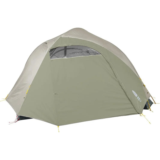 Sierra Designs Nomad 4-Person Tent with Dual Doors and Two Vestibules - Luxury Camping and Festival Shelter with Included Burrit