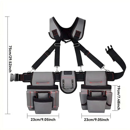 Universal Multi-Functional Combined Tool Bag with Strap Belt for Gardening and Electrician Tools Suitable for All Tool Sizes