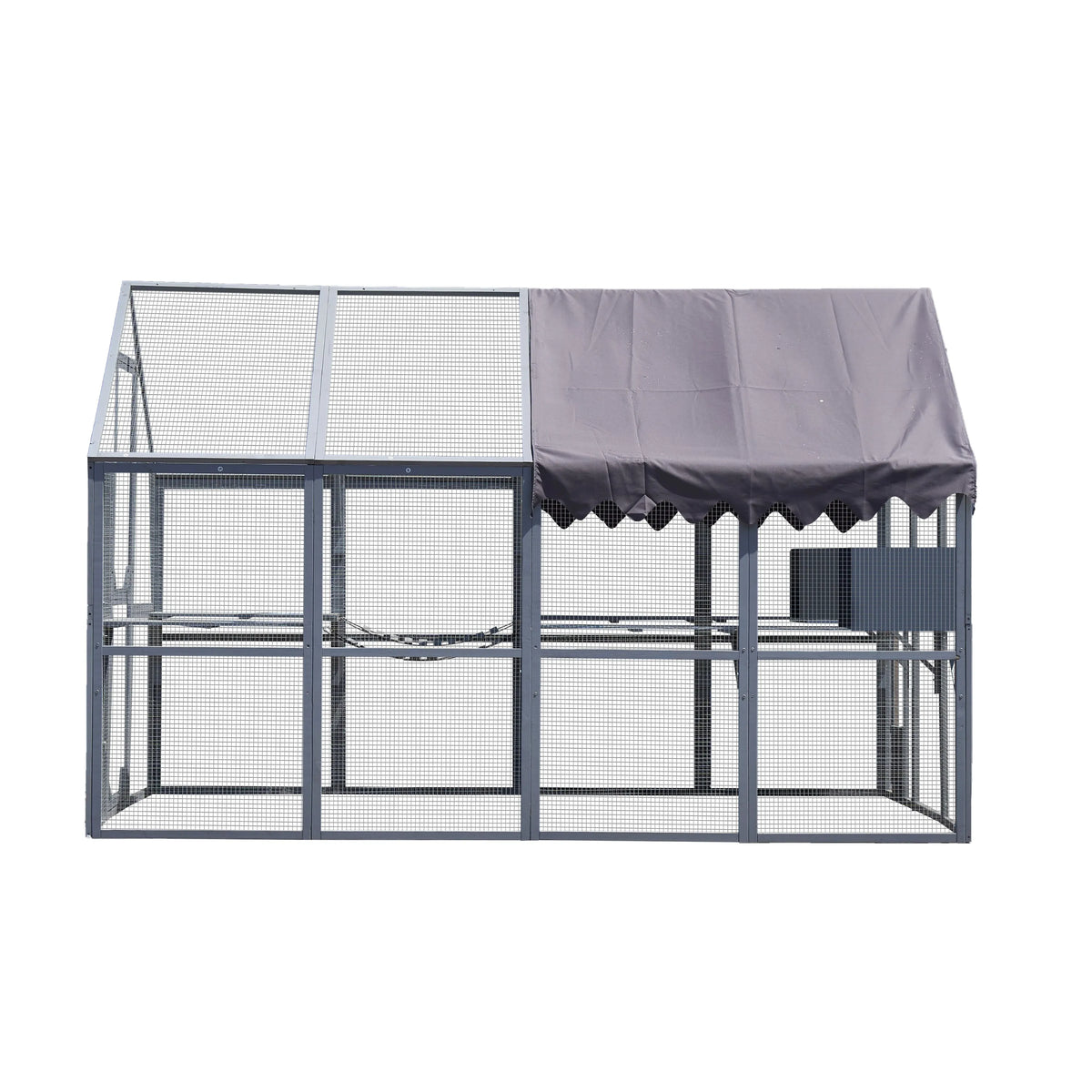 Large Outdoor Cat Enclosure 110 Inch Playpen Multi Platform Indoor Outdoor Waterproof Cat House Backyard Garden Pet Cage for Kittens And Small Cats