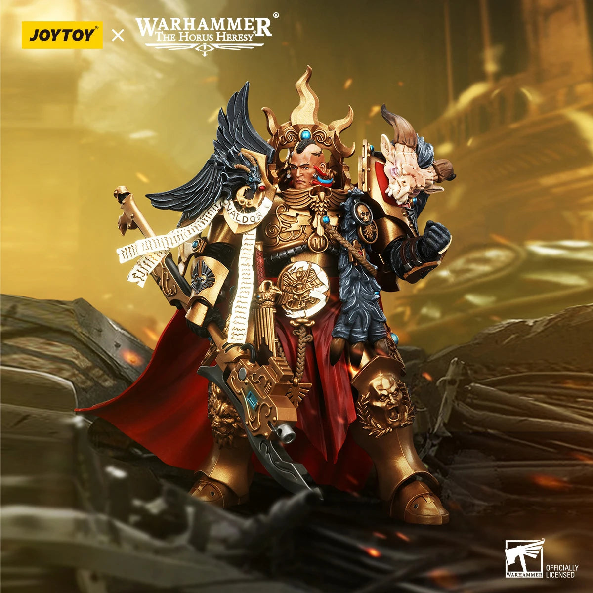 JOYTOY Warhammer The Horus Heresy Legio Custodes Constantin Valdor, Captain-General of the Legio Custodes Collection Adults Gift