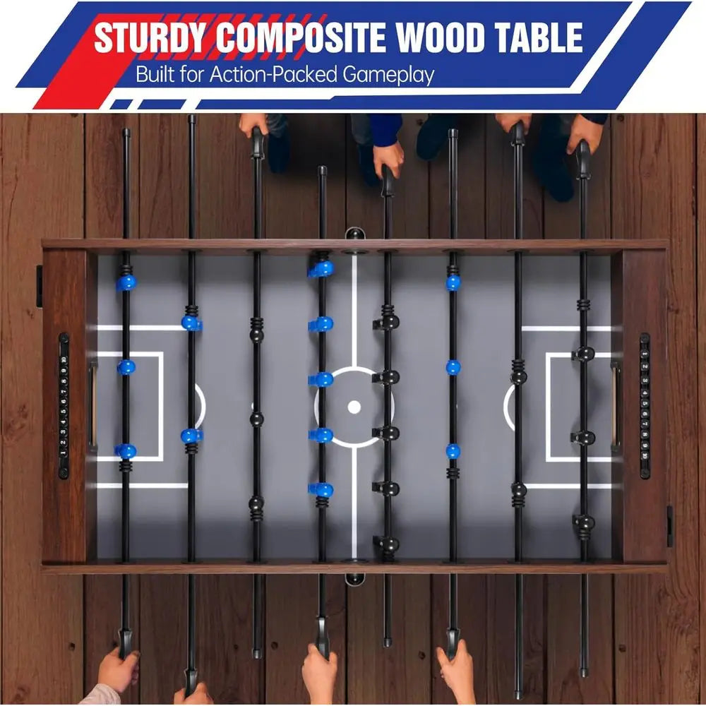 Large Size Foosball Table fo rAdults,Competition Full Size Soccer Game Table with 2Balls,Football Table Game Room