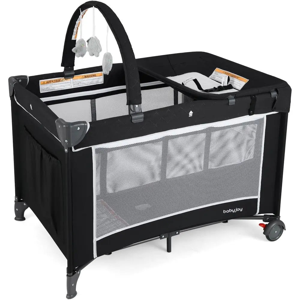 Portable 3-in-1 Playard: Travel Crib, Bassinet, and Changing Table for Babies & Toddlers