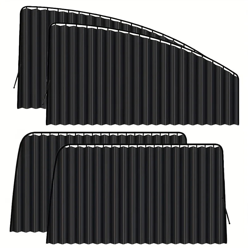 4pcs Car Sunshade Automobile Window Privacy Magnetic Sunshade Sun Protection Heat Insulation Side Sunshade Car Safety Accessor