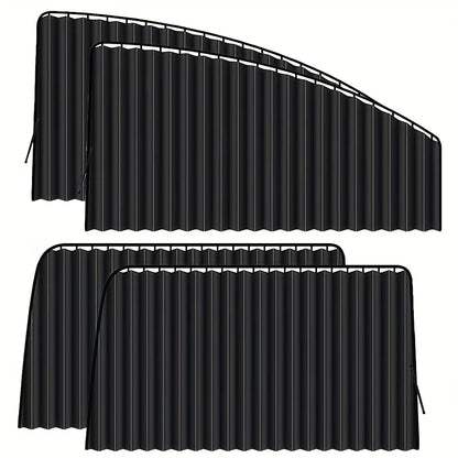 4pcs Car Sunshade Automobile Window Privacy Magnetic Sunshade Sun Protection Heat Insulation Side Sunshade Car Safety Accessor