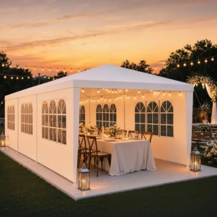 Feet Party Tent, Large Outdoor Canopy with 8 Removable Sidewalls