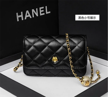 Luxury Geniunie Leather Sheepskin Diamond Lattice Handbag High Quality Metal Chain Clutch Wallet Purse Shoulder Bags for BC4