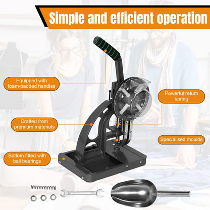 8MM Semi-Automatic Grommet Machine, Heavy Duty Hand Press Eyelet Grommet Machine, Puncher Eyelet Feeding Tool