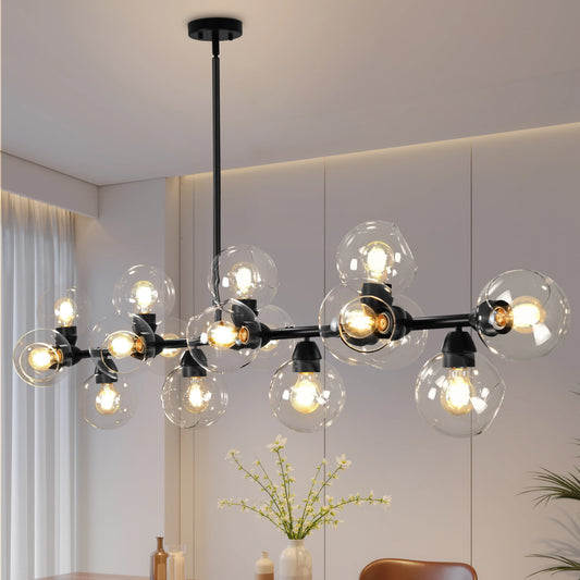 Sputnik Chandelier Height Adjustable Bubble Chandeliers Modern Linear Chandelier Dining Room Chandelier Mid Century Modern Chandelier Entryway Chandelier Kitchen Chandelier Home Decor Lighting