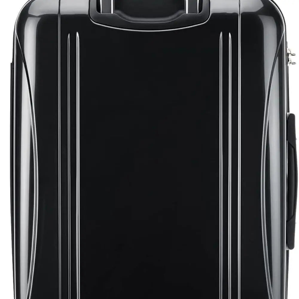 Expandable Hardside Spinner Luggage, Black, Medium 24 Inch