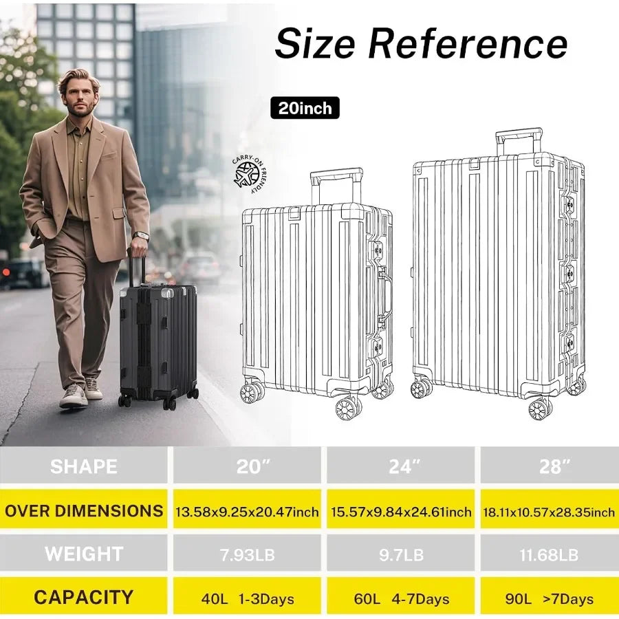 Zipperless Luggage 28inch Checked Hard Shell Suitcases with Wheels
