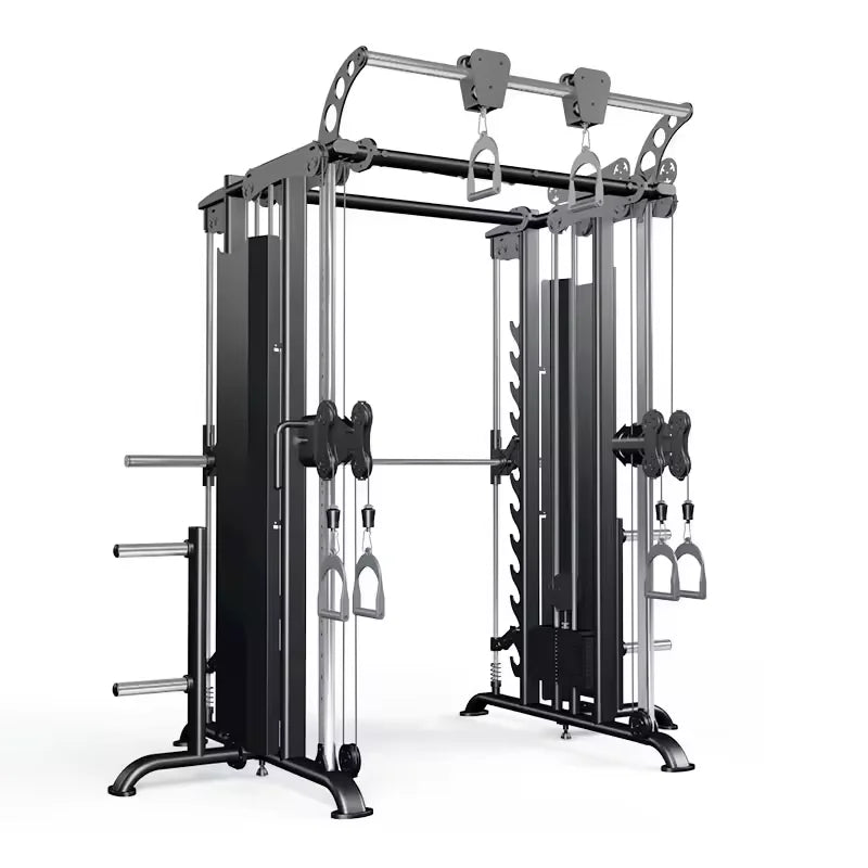 Wholesale Comprehensive Strength Training Squat Rack Gym Equipment Multifunctional Smith Machine in Steel Custom Logo
