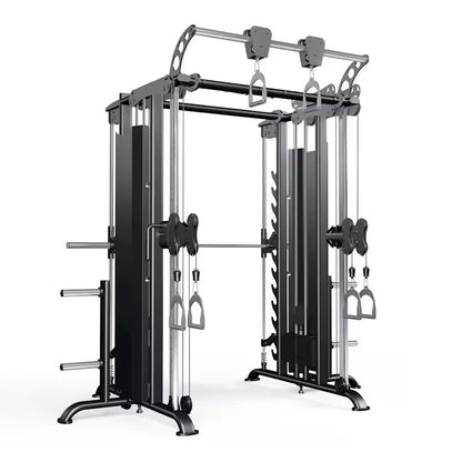 Wholesale Comprehensive Strength Training Squat Rack Gym Equipment Multifunctional Smith Machine in Steel Custom Logo