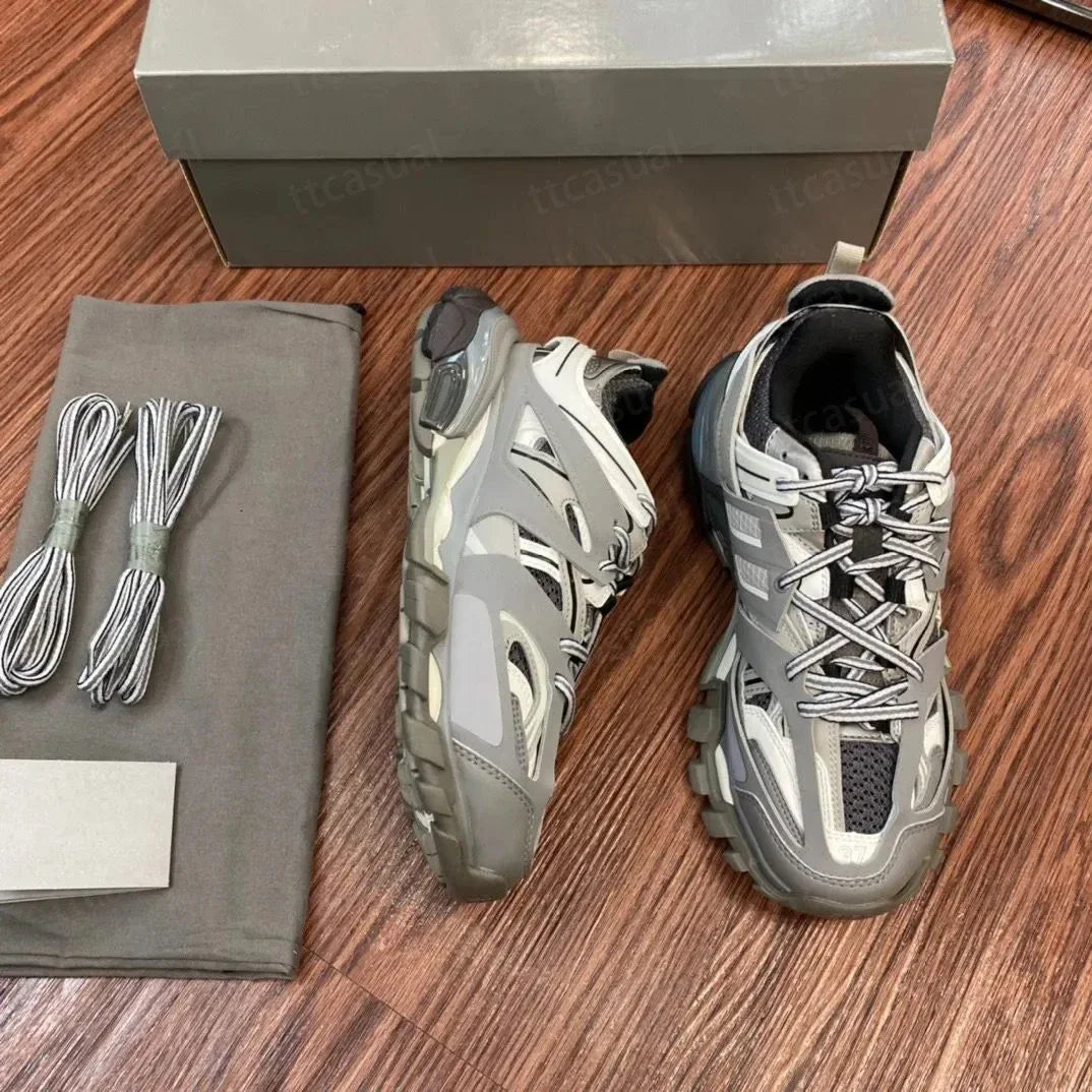 Designer Tracks 3 3.0 Men Women Casual Shoes Paris Triples White Black Pink Grey Beige Sneakers Brand 18ss Tess.S. Gomma
