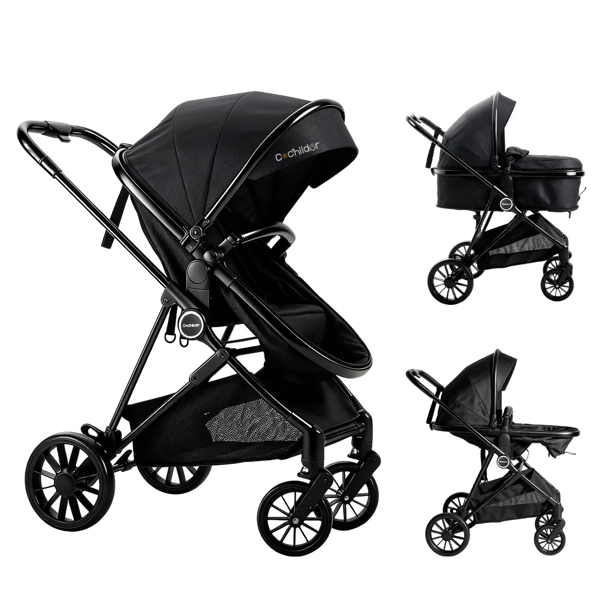 Baby Stroller 2-in-1, Foldable newborn stroller, can be pushed in both directions,Suitable for aged 0-3, outdoor camping vehicle