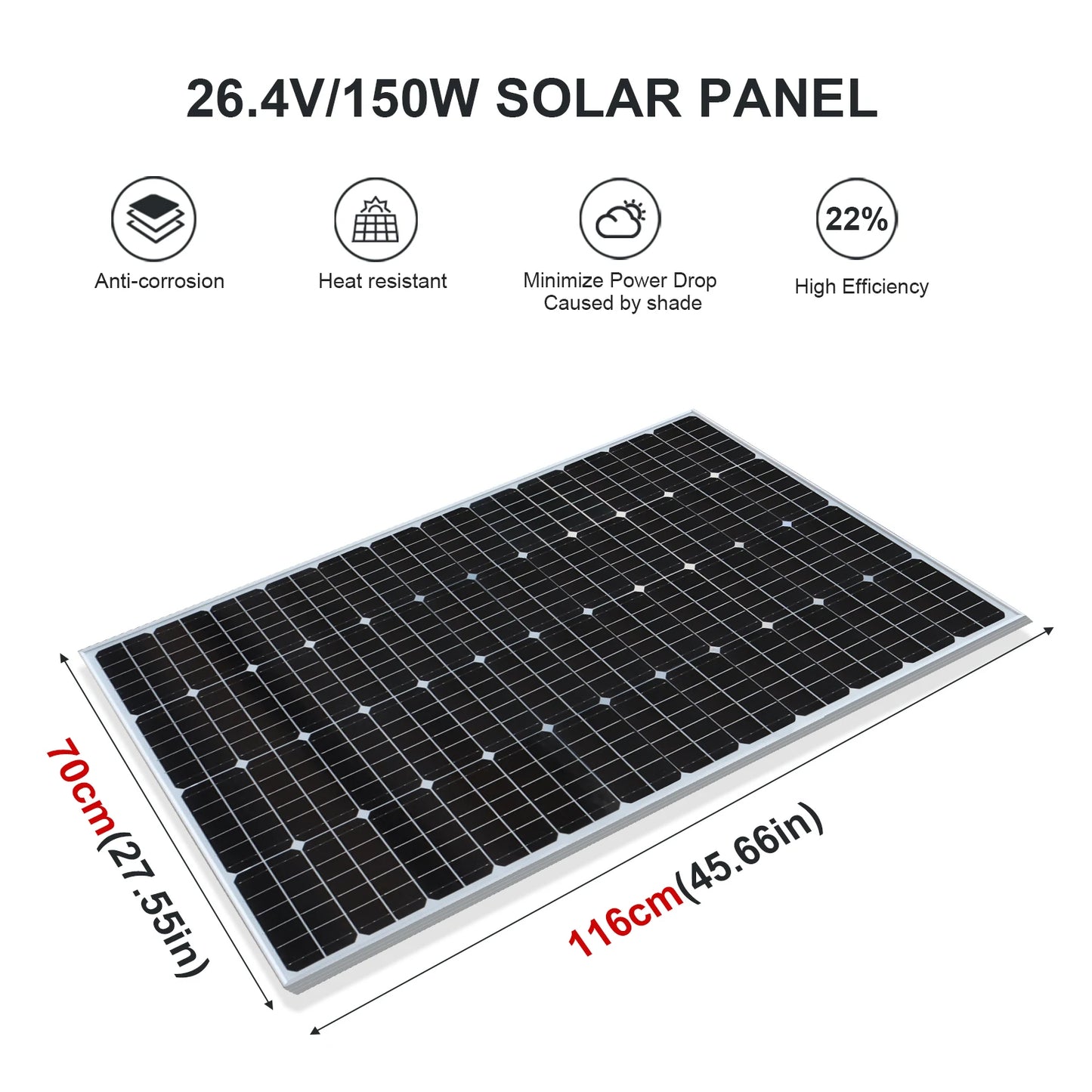 19.8V 200W Glass Rigid Solar Panel China 26.4V 200W 400W Monocrystalline Waterproof Solar Panels Charging 12V Camping/Home/RV CE