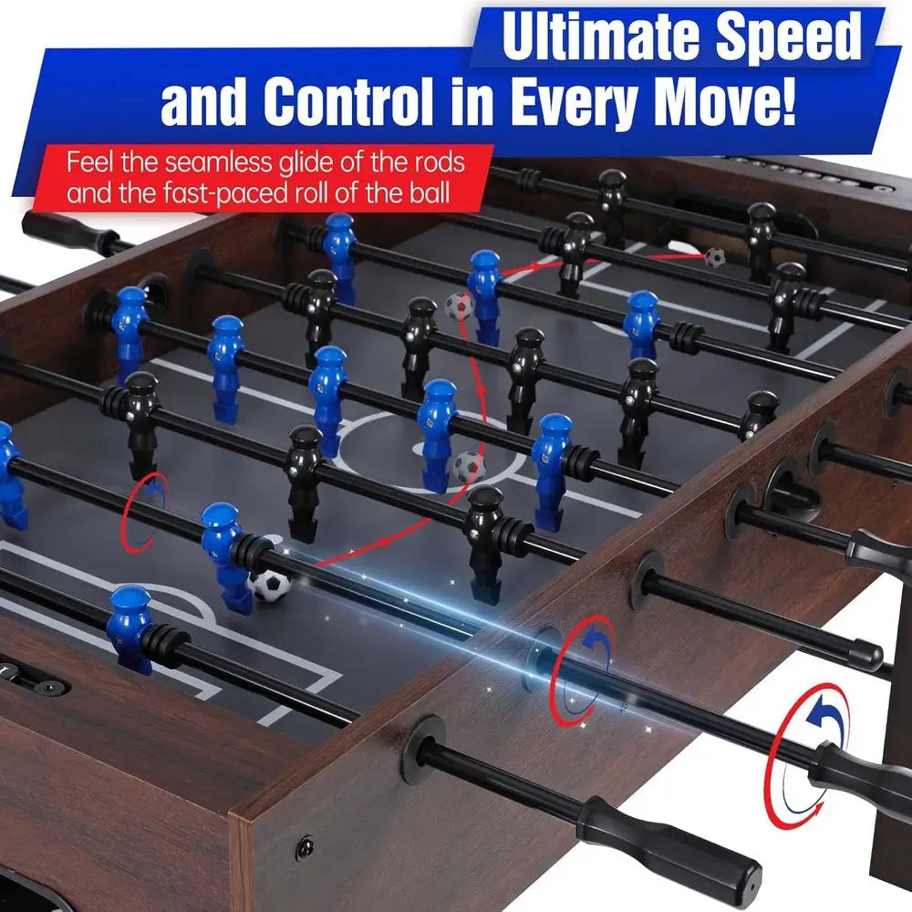 Large Size Foosball Table fo rAdults,Competition Full Size Soccer Game Table with 2Balls,Football Table Game Room