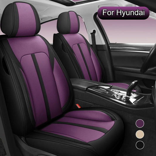 PU Leather Car Seat Covers Full Set,  Fit For Hyundai Tucson, Elantra, Sonata, IONIQ 5, Kona, Venue, Accent, Azera