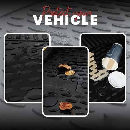 All-Weather 3D Custom Fit Rubber Mats for 2015-2024 Cars, Waterproof Odorless TPE Floor Liners, Laser Measured, Non-Slip (Black)