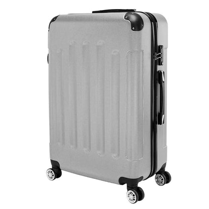3Pcs Luggage Set ABS Trolley Spinner 20"/24"/28" Suitcase Hard Shell Grey
