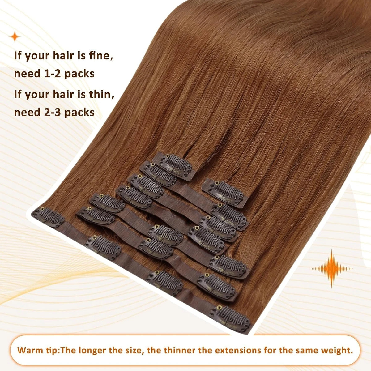 Full Shine Seamless Clip in Natural Human Hair Extensions 8Pcs PU Clip in Remy Hair for Women