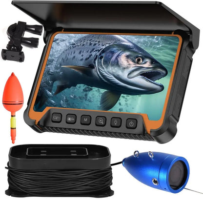 Fishing Camera, 7 IPS Monitor, Infrared Night Vision, 98ft 30M Cable Fish Finder Waterproof Portable Fish Camera for Ice, Lake,