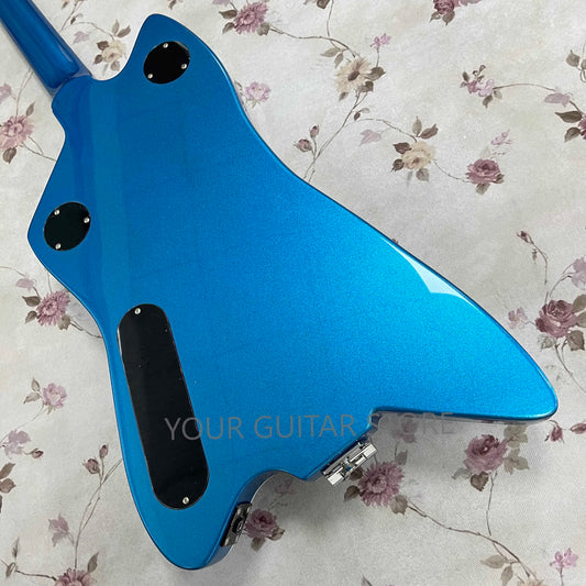 Custom Blue Billy-Bo Jupiter Thunderbird Electric Guitar 2H Pickups Mahogany Body Free shipping