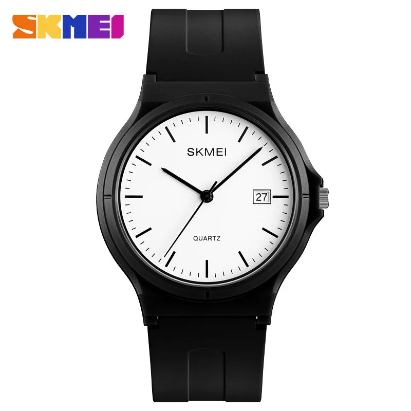 SKMEI Reloj Mujer Fashion Ladies Casual Sports Couple PU Strap Calendar Women Top Luxury Wristwatch Lady Large Dial For Women