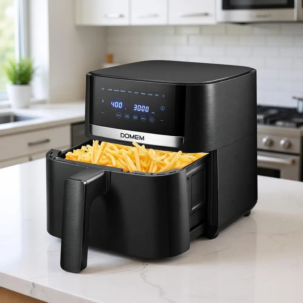 Air Fryer 4.2 Qt Oven, 8-in-1 Multicooker with Non-Stick Basket, Air Fryer with Preset Function, Cooker for Healthy and Low-Oil